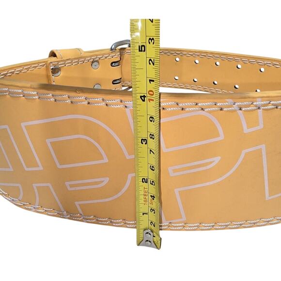 UPPPer Lifting Belt Yellow with double prong - Picture 10 of 11